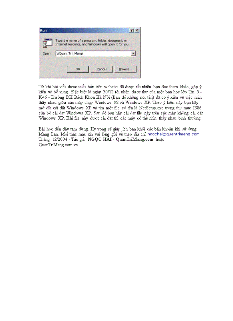 image for page Hướng dẫn cài đặt mạng LAN với hệ thống sử dụng nhiều hệ điều hành