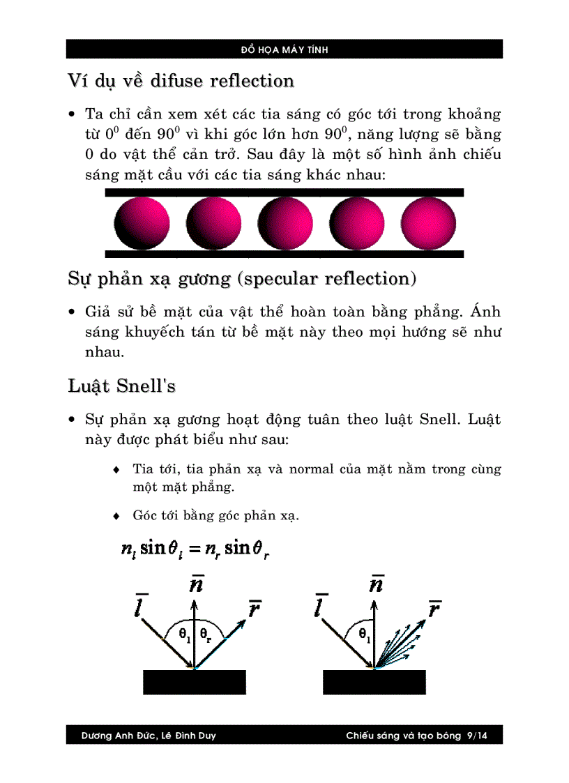 image for page Chiếu sáng và tạo bóng ILLUMINATION AND SHADING
