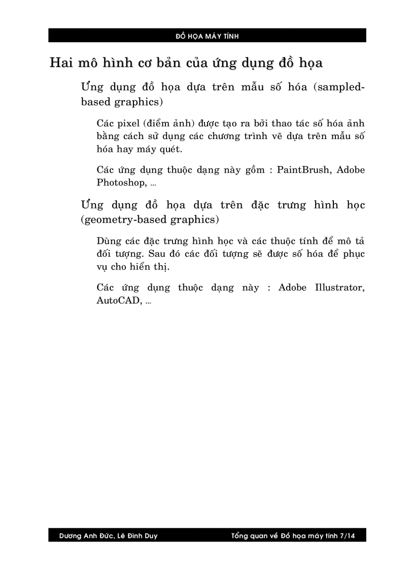 image for page Tổng quan về đồ họa máy tính