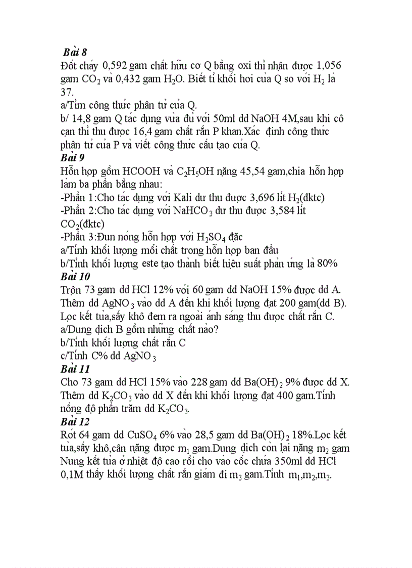 image for page 100 bài tập hóa hữu cơ