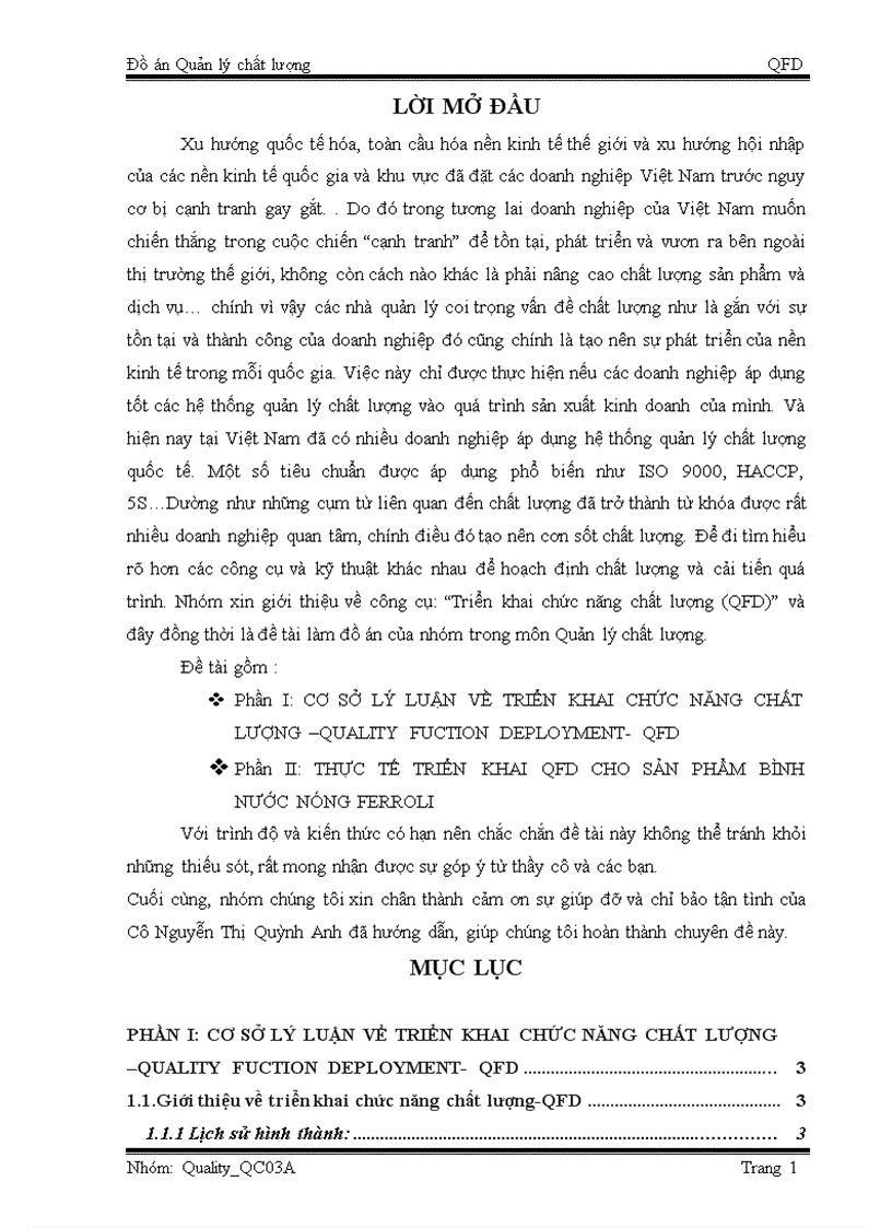 image for page Đồ án quản lý chất lương về TRIỂN KHAI QFD CHO SẢN PHẨM BÌNH NƯỚC NÓNG FERROLI