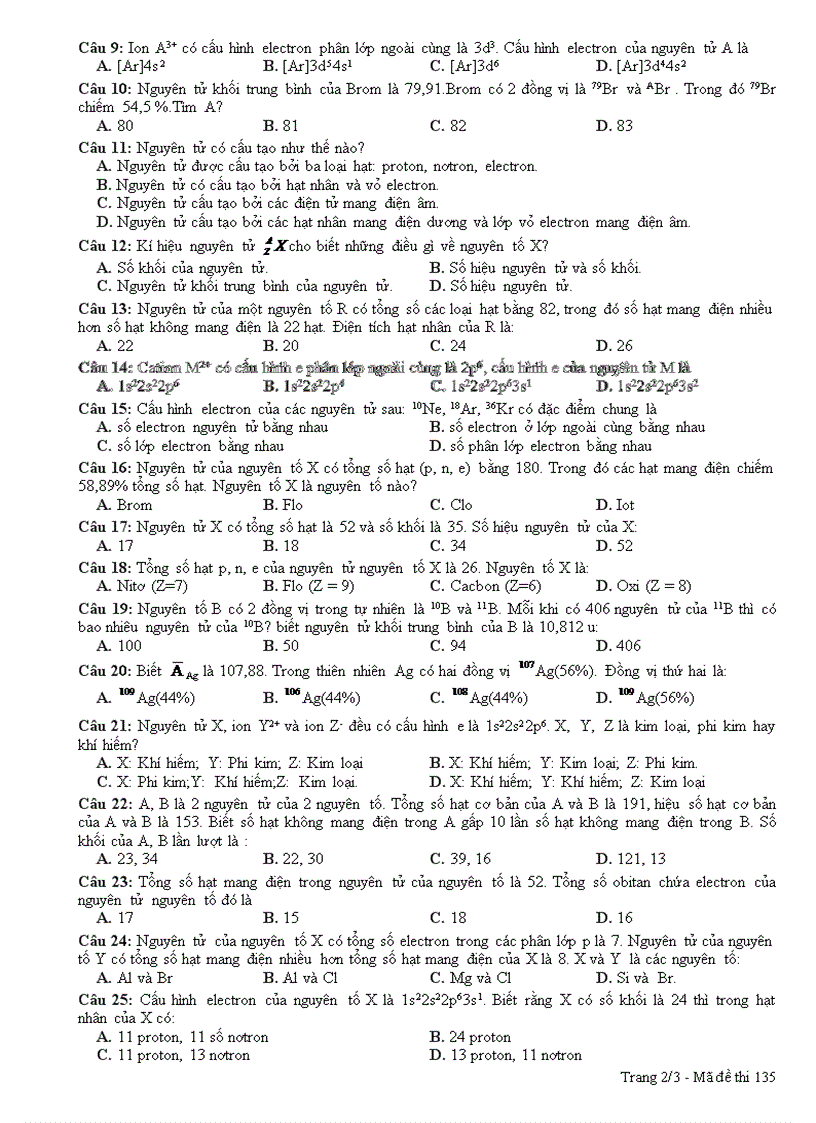 image for page BÀI KIỂM TRA 1 TIẾT SỐ 1 MÔN HÓA HỌC nâng cao đại học tây nguyên