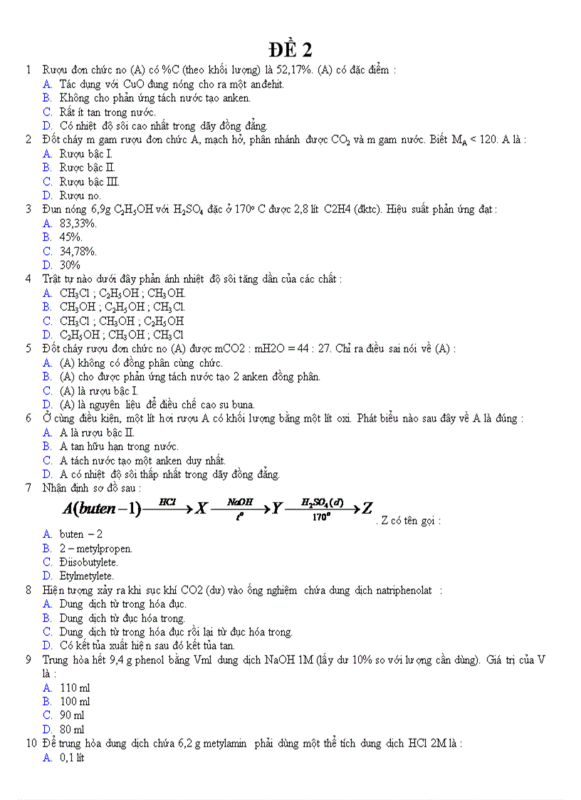 image for page Đề ôn thi số 2 luyện thi tốt nghiệp và đại học năm 2010 2011