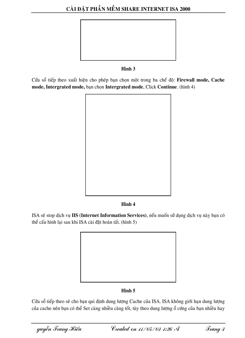 image for page Cài đặt phần mềm Share Internet ISA 2000