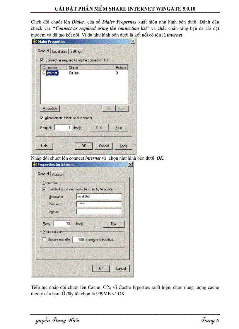 image for page Cài đặt phần mềm Share Internet Wingate 5 0 10
