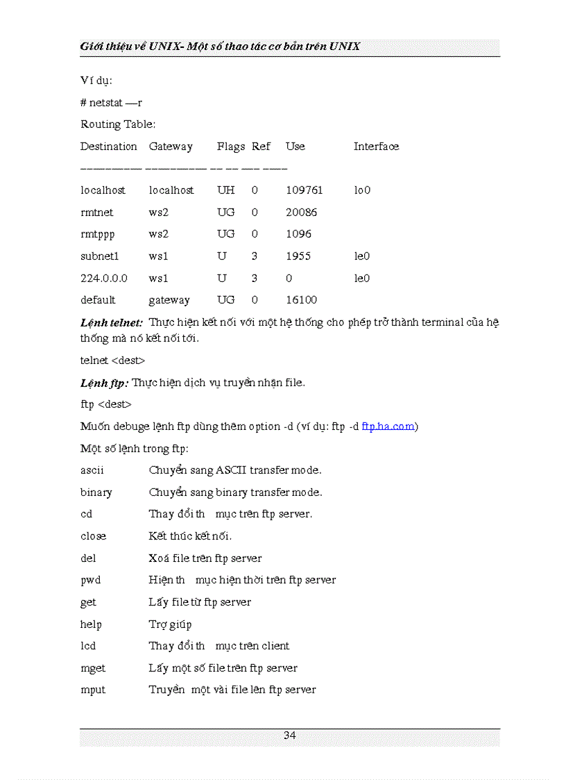 image for page Giới thiệu về UNIX Một số thao tác cơ bản trên UNIX