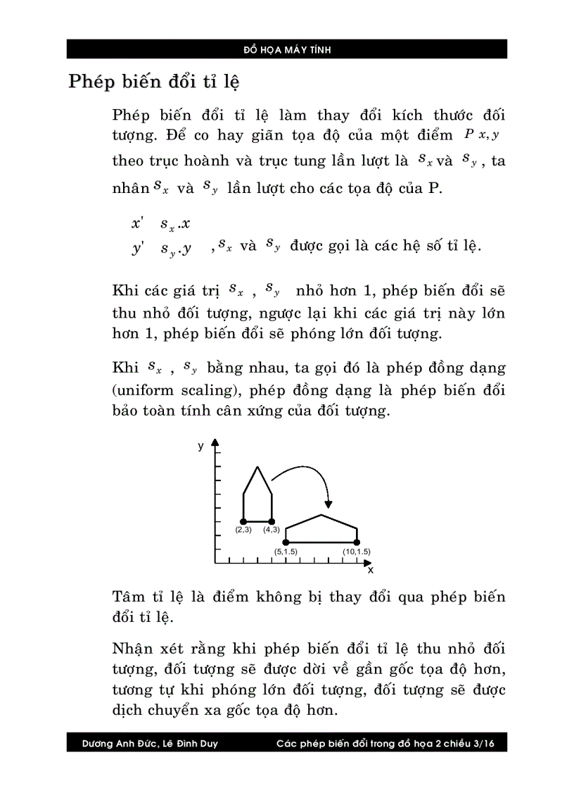 image for page Các phép biến đổi trong đồ họa 2 chiều