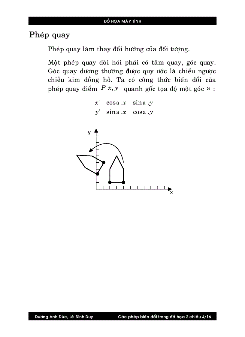 image for page Các phép biến đổi trong đồ họa 2 chiều