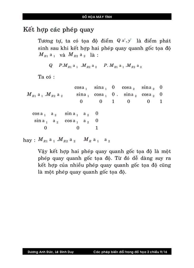 image for page Các phép biến đổi trong đồ họa 2 chiều