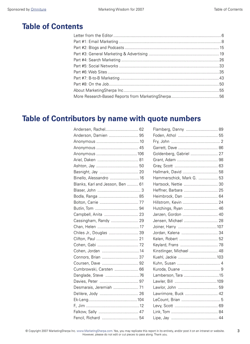 image for page The Marketing Secrets of The Most Successful Marketers 2007