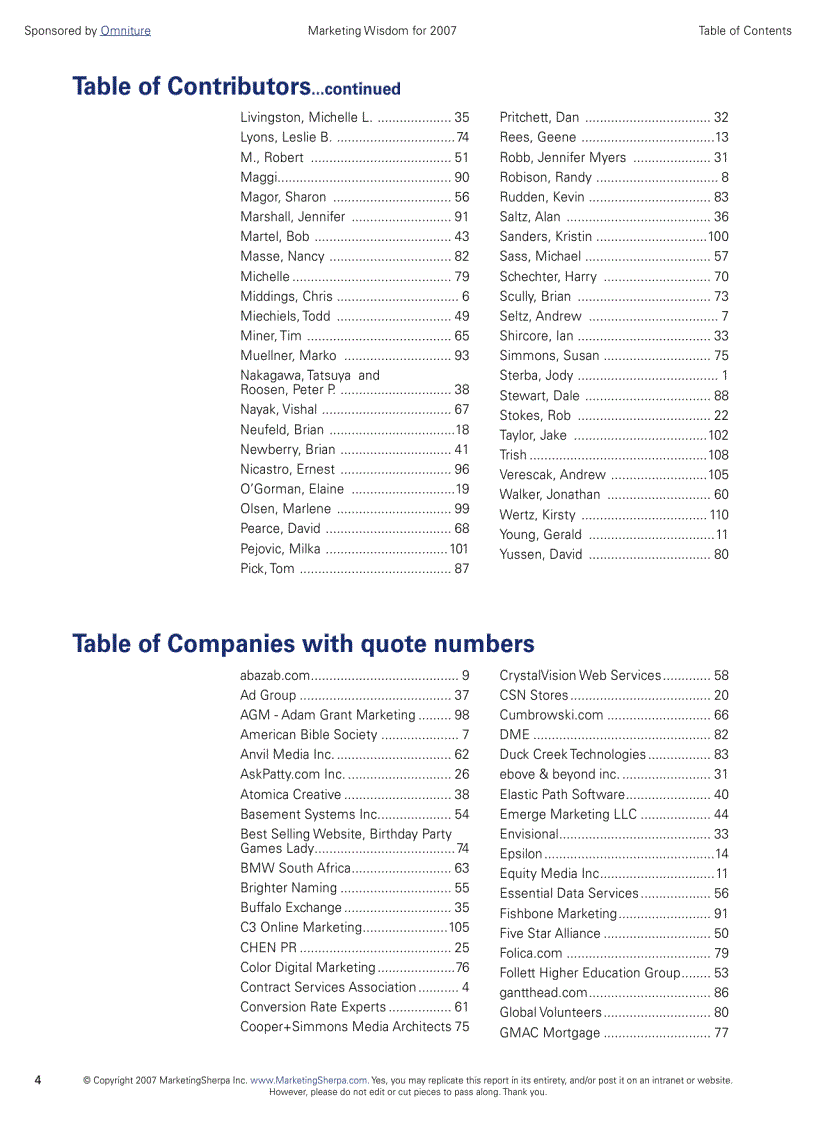 image for page The Marketing Secrets of The Most Successful Marketers 2007