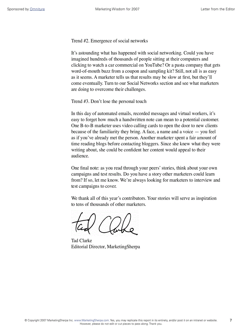 image for page The Marketing Secrets of The Most Successful Marketers 2007