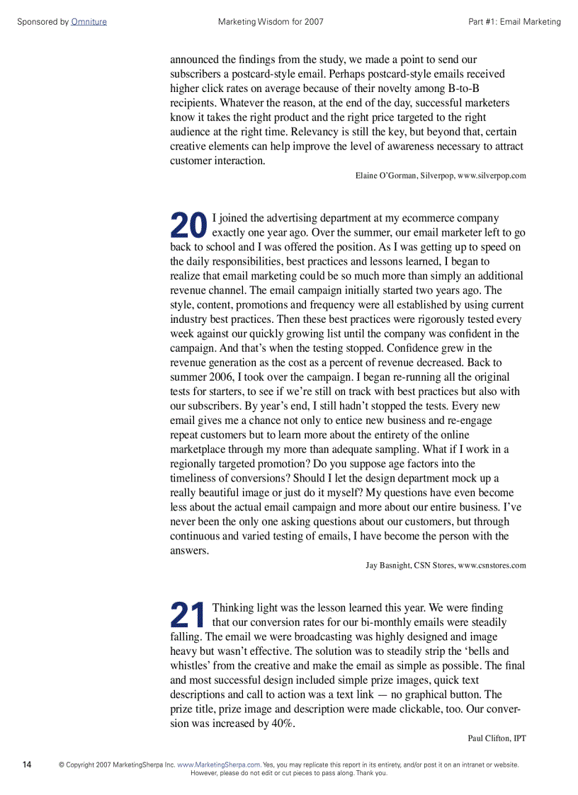 image for page The Marketing Secrets of The Most Successful Marketers 2007