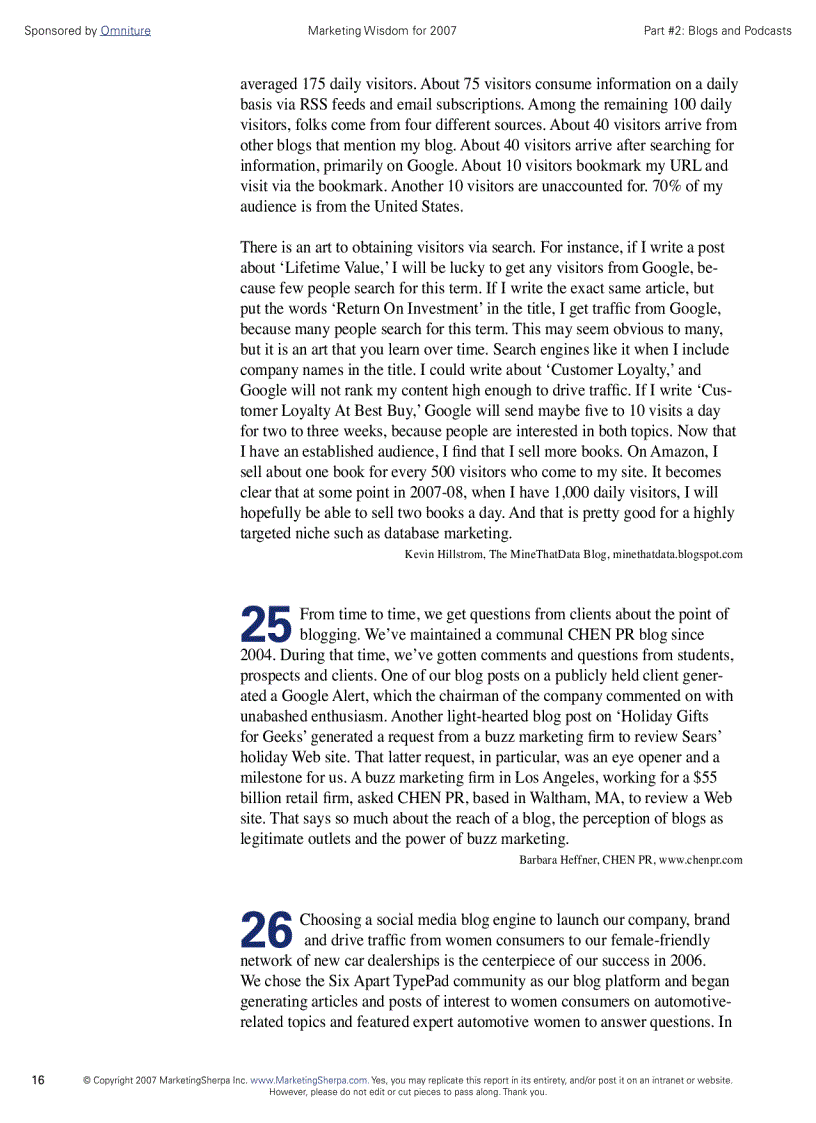 image for page The Marketing Secrets of The Most Successful Marketers 2007