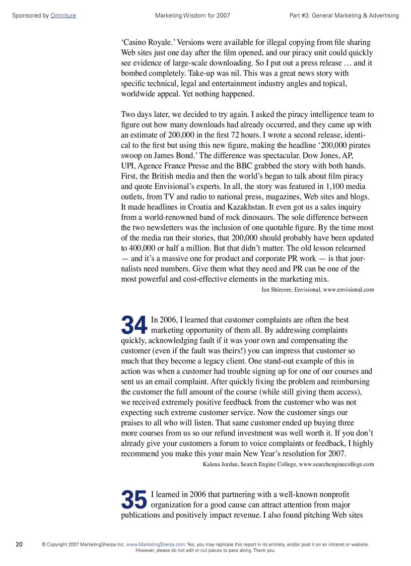 image for page The Marketing Secrets of The Most Successful Marketers 2007