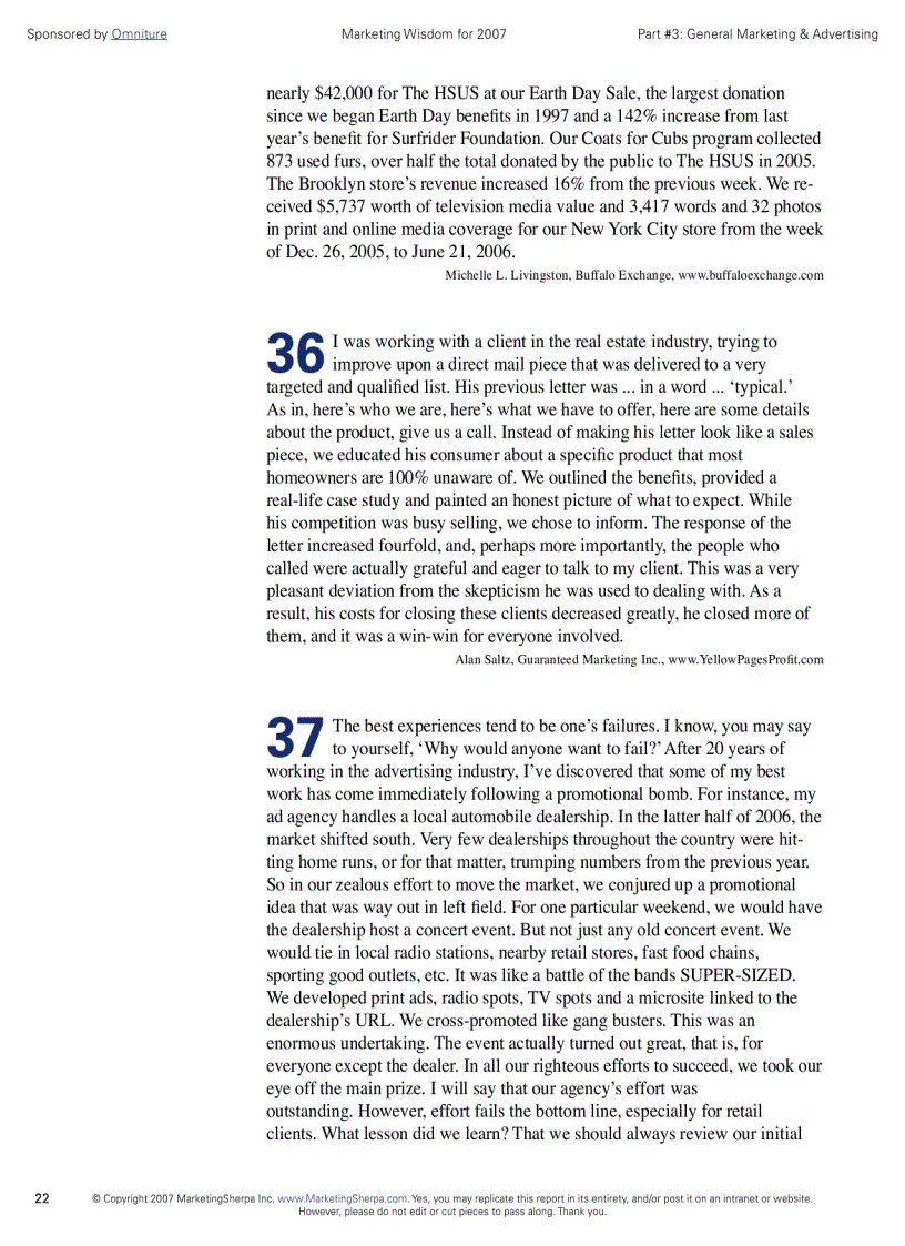 image for page The Marketing Secrets of The Most Successful Marketers 2007