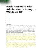 Hack Password của Administrator trong Windows XP