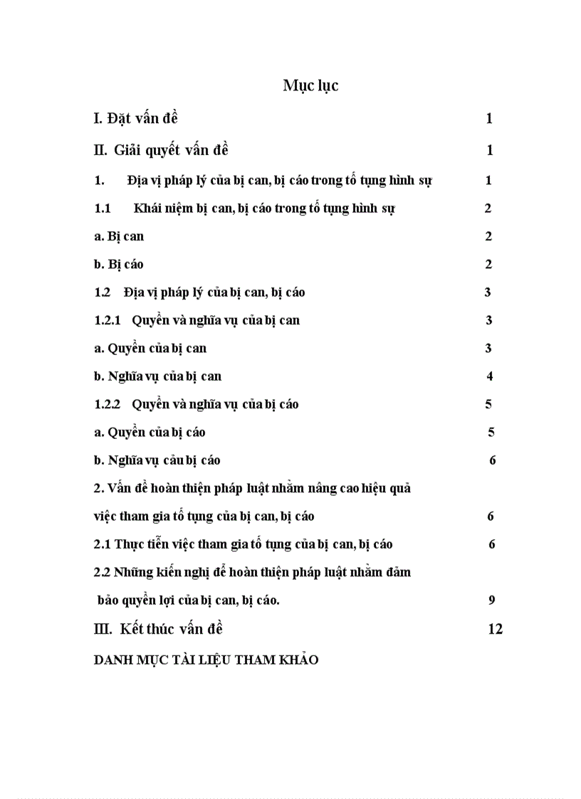 image for page Đề bài 1 Địa vị pháp lý của bị can bị cáo trong tố tụng hình sự và việc hoàn thiện pháp luật nhằm đảm bảo quyền lợi của bị can bị cáo