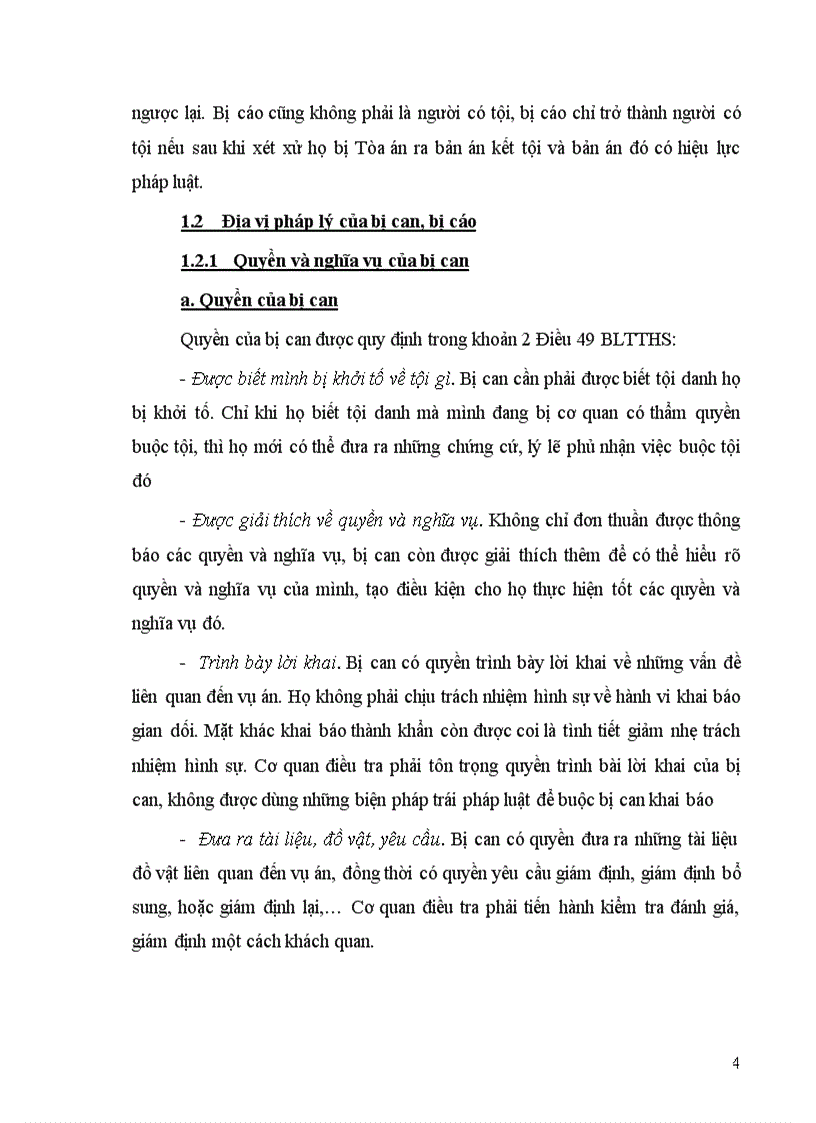 image for page Đề bài 1 Địa vị pháp lý của bị can bị cáo trong tố tụng hình sự và việc hoàn thiện pháp luật nhằm đảm bảo quyền lợi của bị can bị cáo