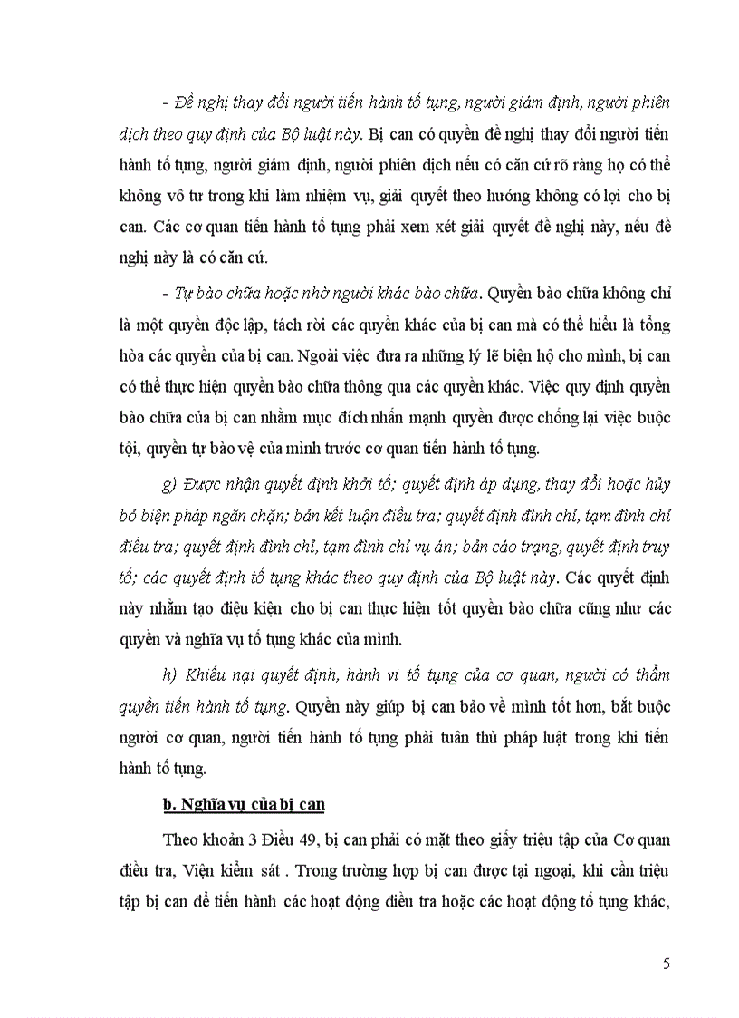 image for page Đề bài 1 Địa vị pháp lý của bị can bị cáo trong tố tụng hình sự và việc hoàn thiện pháp luật nhằm đảm bảo quyền lợi của bị can bị cáo