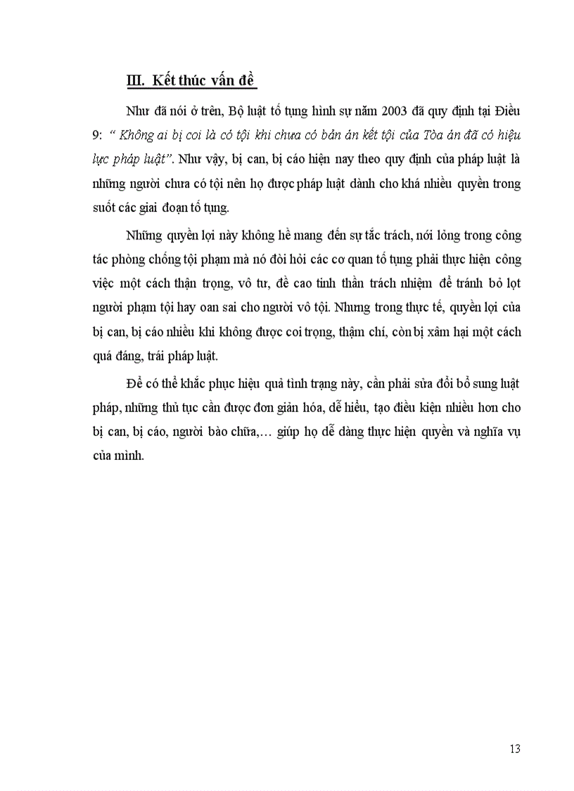 image for page Đề bài 1 Địa vị pháp lý của bị can bị cáo trong tố tụng hình sự và việc hoàn thiện pháp luật nhằm đảm bảo quyền lợi của bị can bị cáo