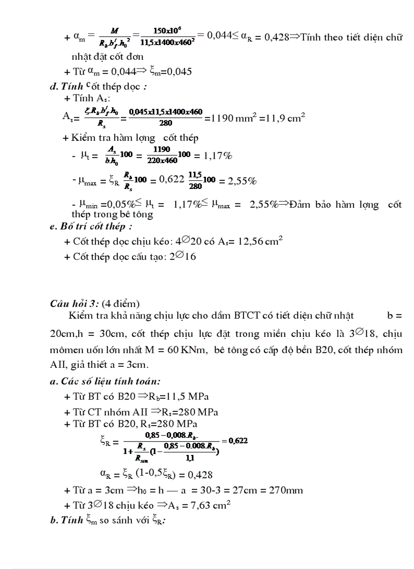 image for page Đề cương kết cấu bê tông cốt thép