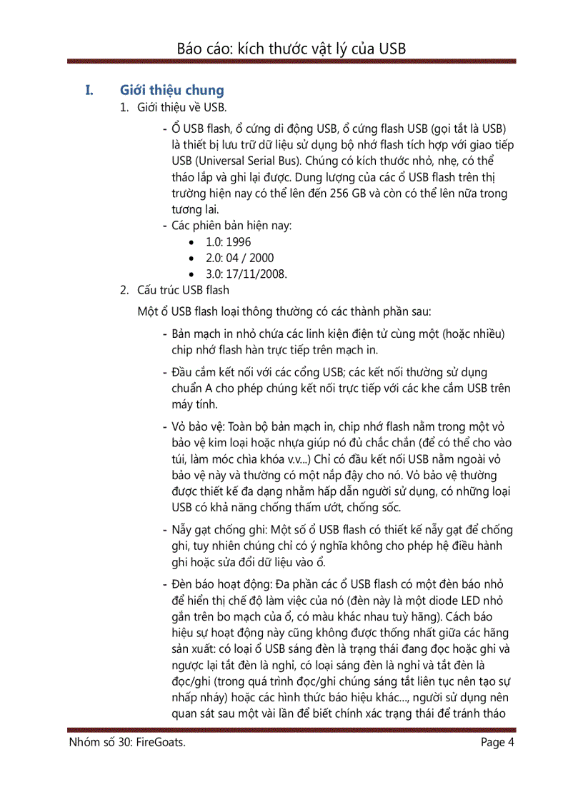 image for page Báo cáo kích thước vật lý của USB