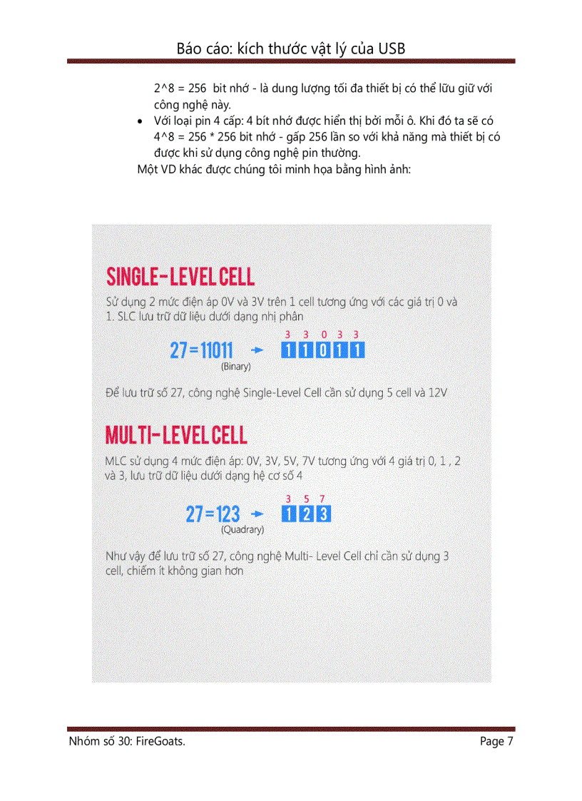 image for page Báo cáo kích thước vật lý của USB