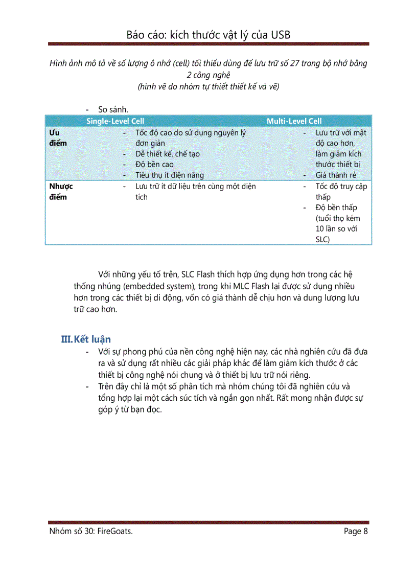 image for page Báo cáo kích thước vật lý của USB