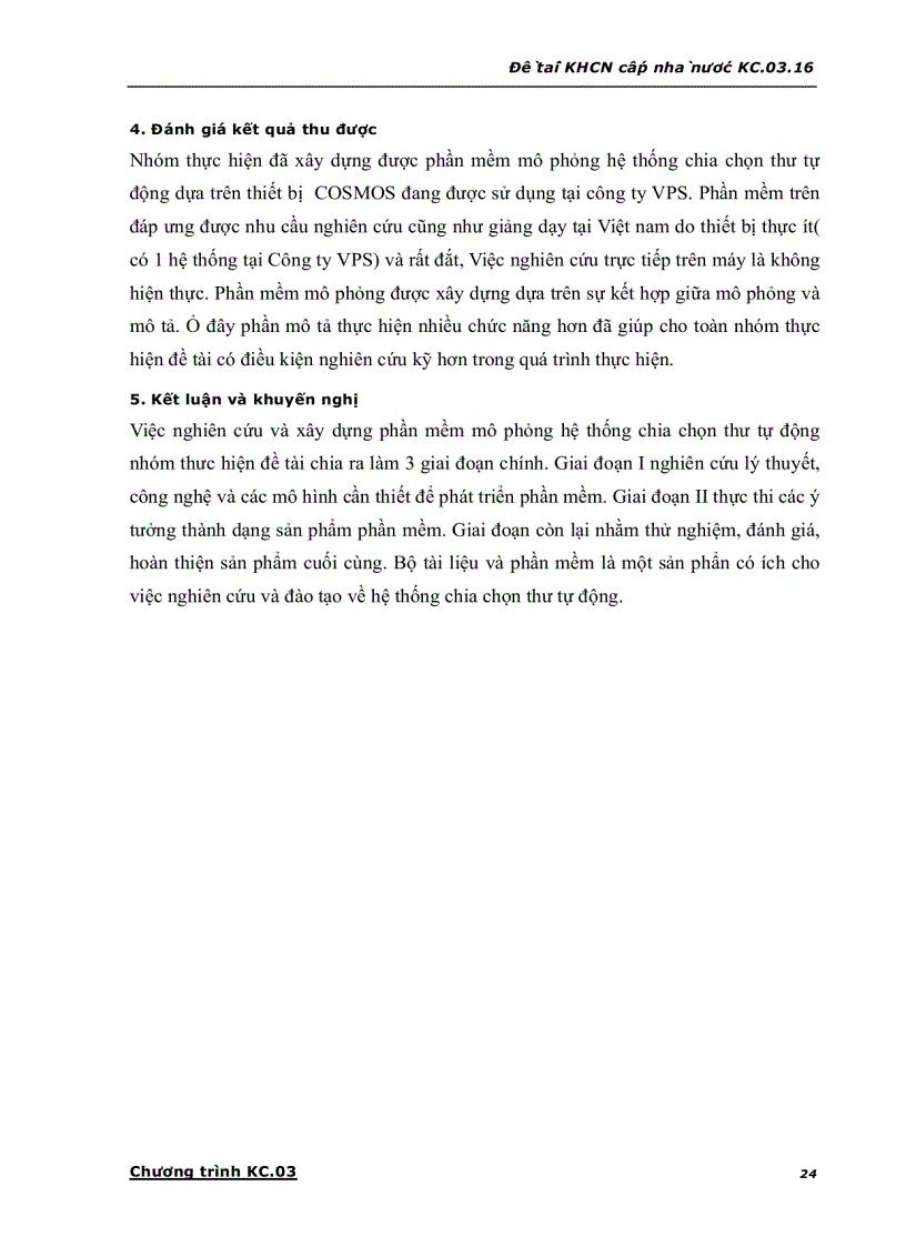 image for page Nghiên cứu ứng dụng các công nghệ tự động hoá tiên tiến để nâng cao chất lượng dịch vụ bưu chính ở Việt Nam