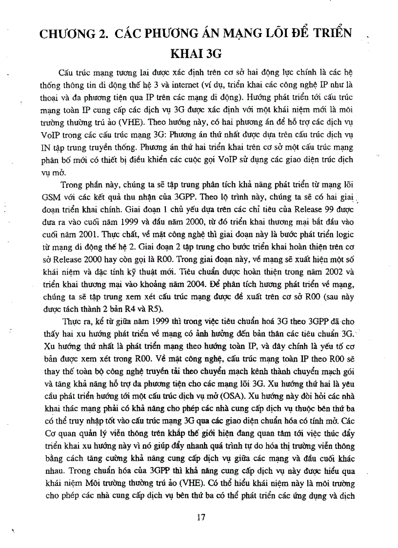 image for page Lộ trình và kế hoạch triển khai hệ thống 3G trên cơ sở mạng GSM hiện có