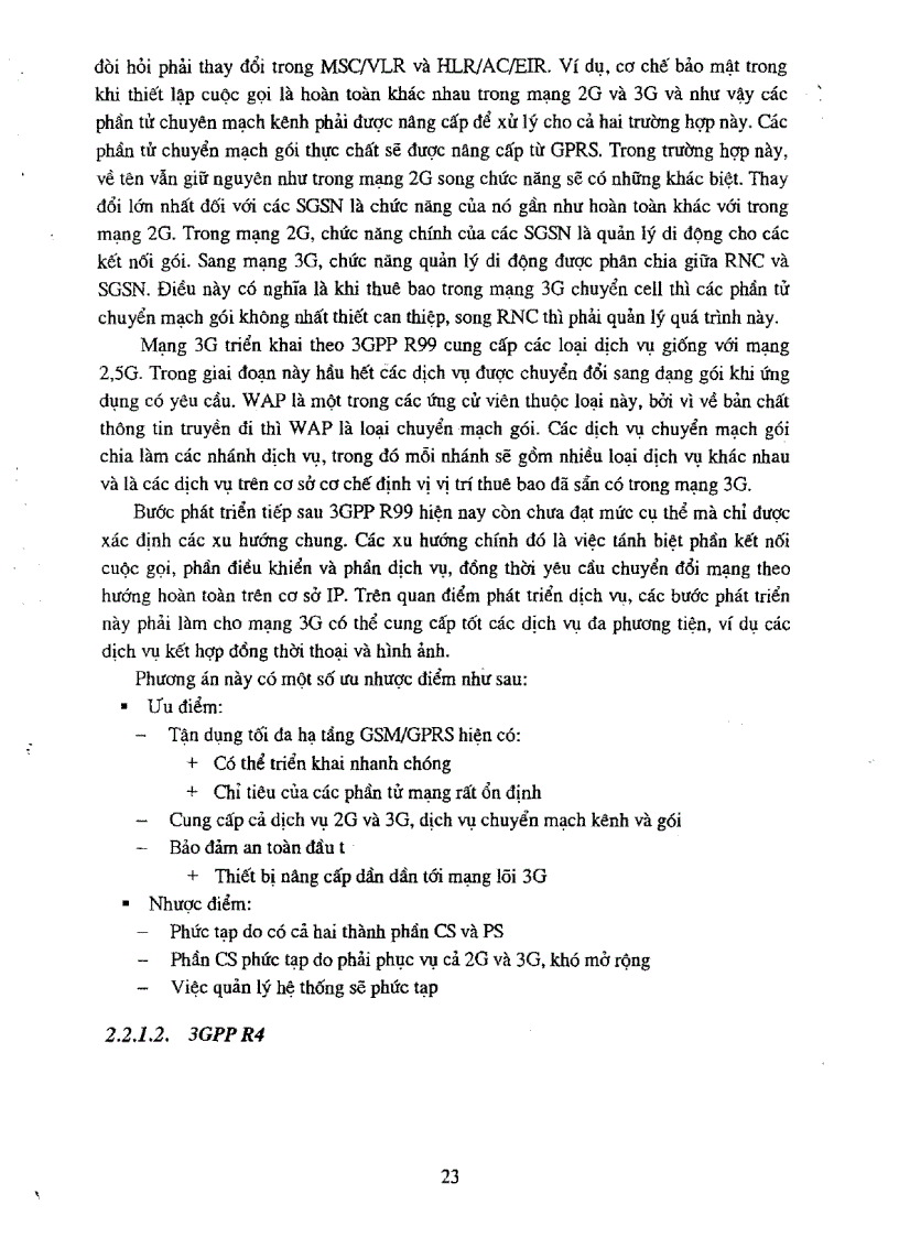 image for page Lộ trình và kế hoạch triển khai hệ thống 3G trên cơ sở mạng GSM hiện có