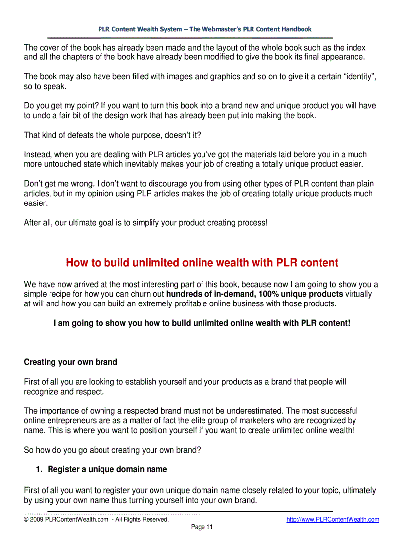 image for page PLR Content Wealth System