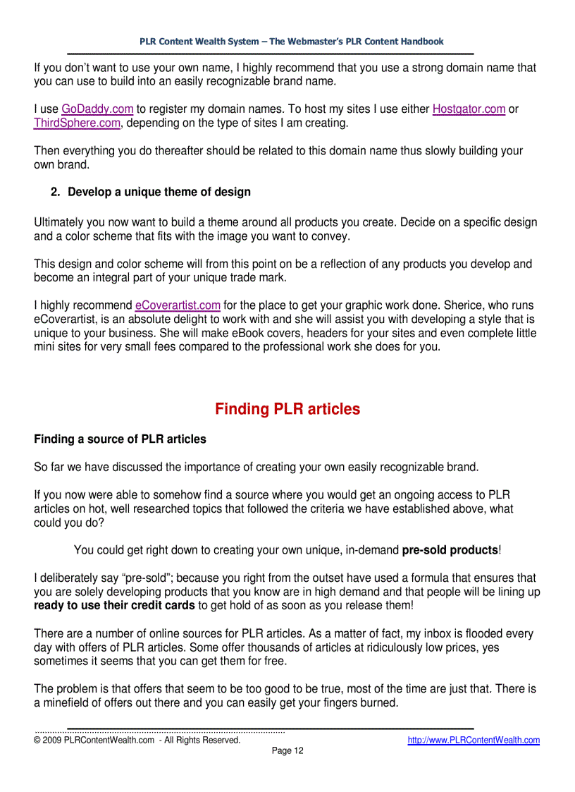 image for page PLR Content Wealth System