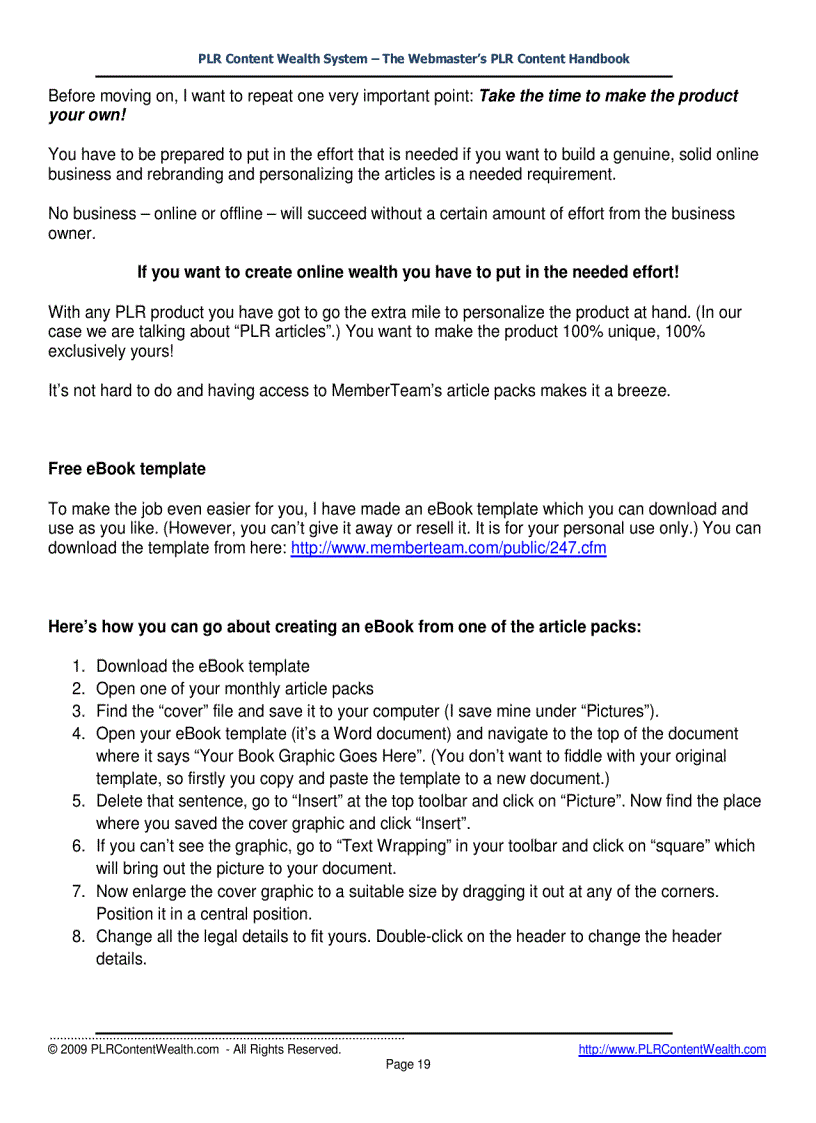 image for page PLR Content Wealth System