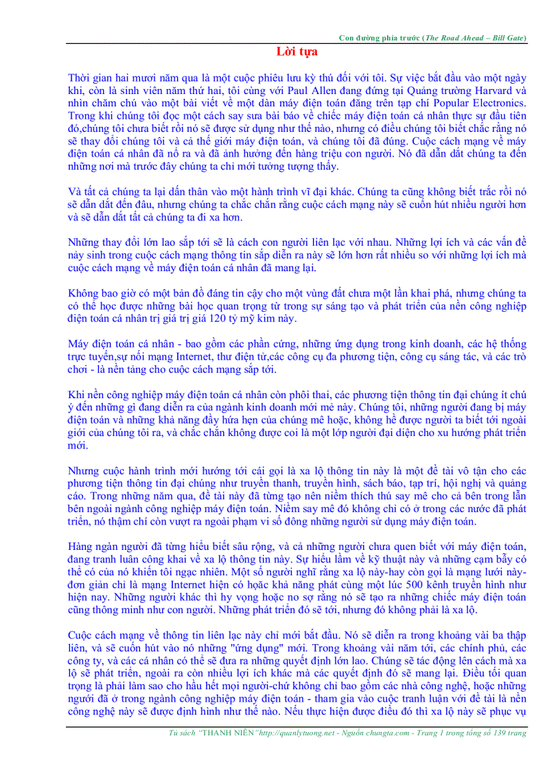 image for page The Road Ahead Con Đường Phía Trước Bill Gates
