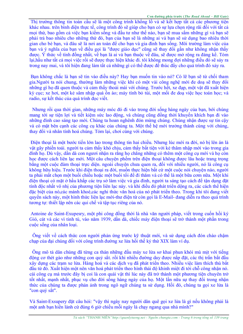 image for page The Road Ahead Con Đường Phía Trước Bill Gates