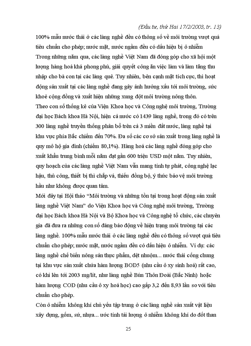 image for page Xung đột môi trường và các giải pháp quản lý xung đột môi trường trong làng nghề Việt Nam