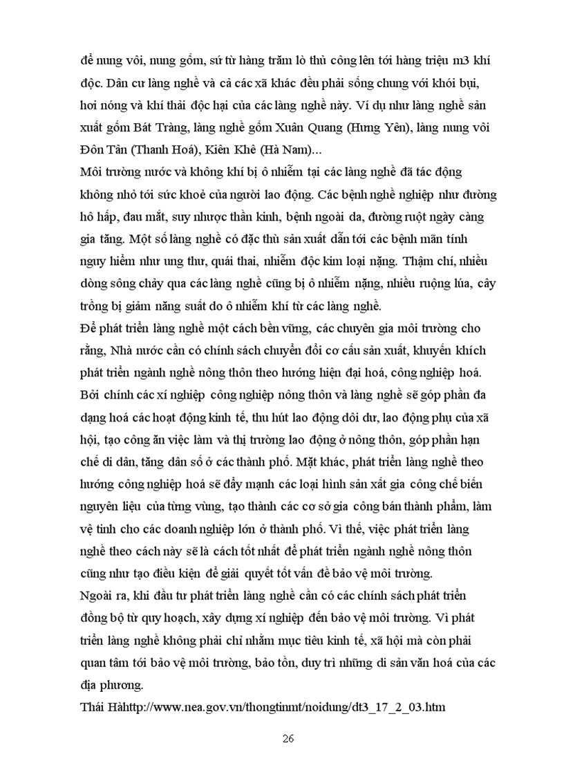 image for page Xung đột môi trường và các giải pháp quản lý xung đột môi trường trong làng nghề Việt Nam