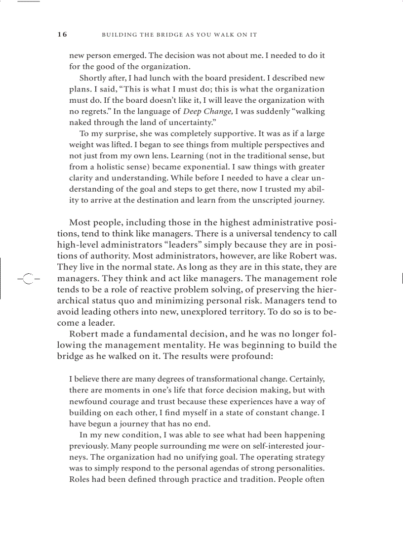 image for page Building the Bridge as You Walk on it