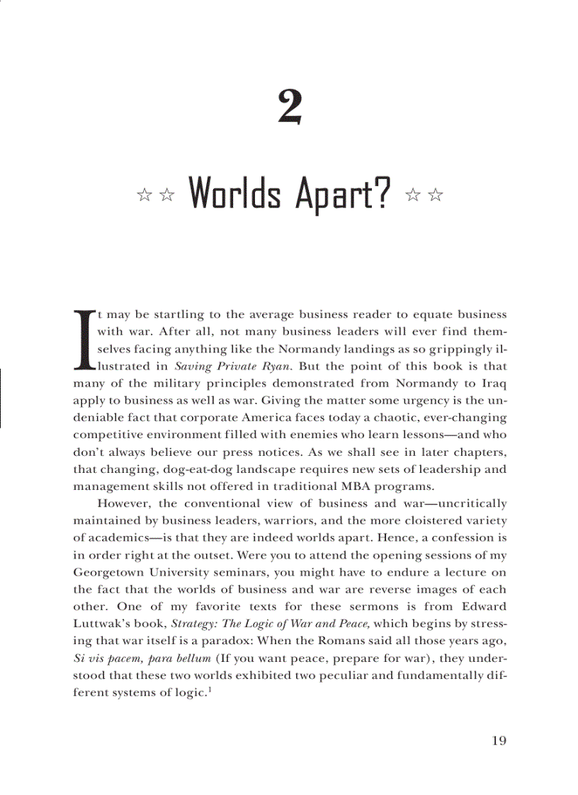 image for page Business as War