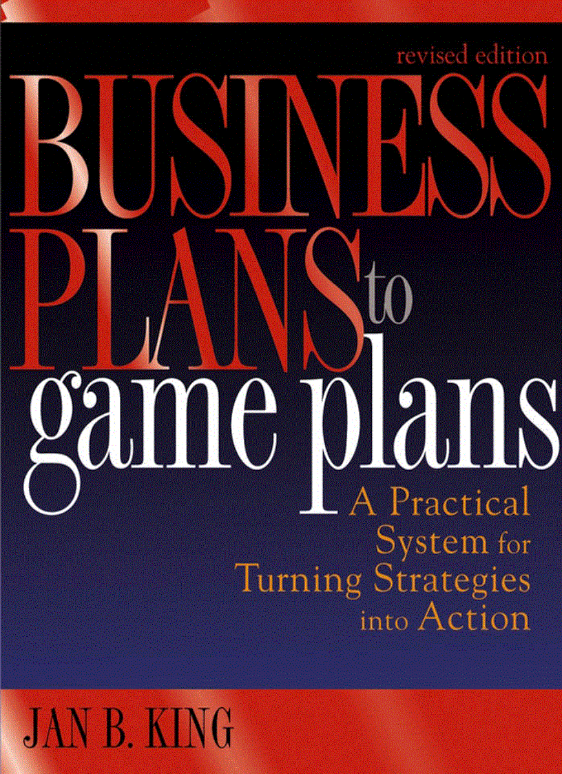 image for page Business Plans to Game Plans