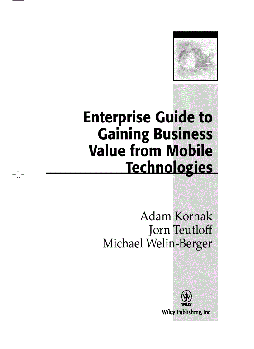 image for page Gaining Business Values from Mobile Technologies