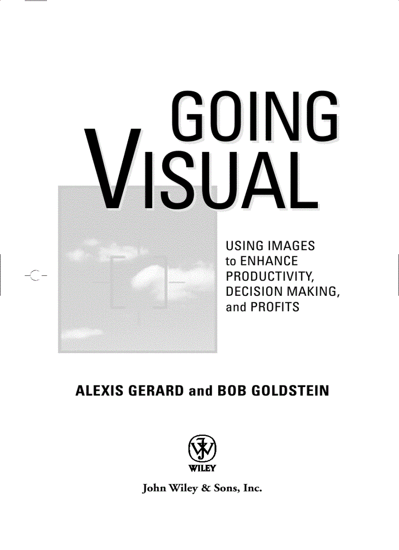 image for page Going Visual Using Images to Enhance Productivity Decision Making Profit