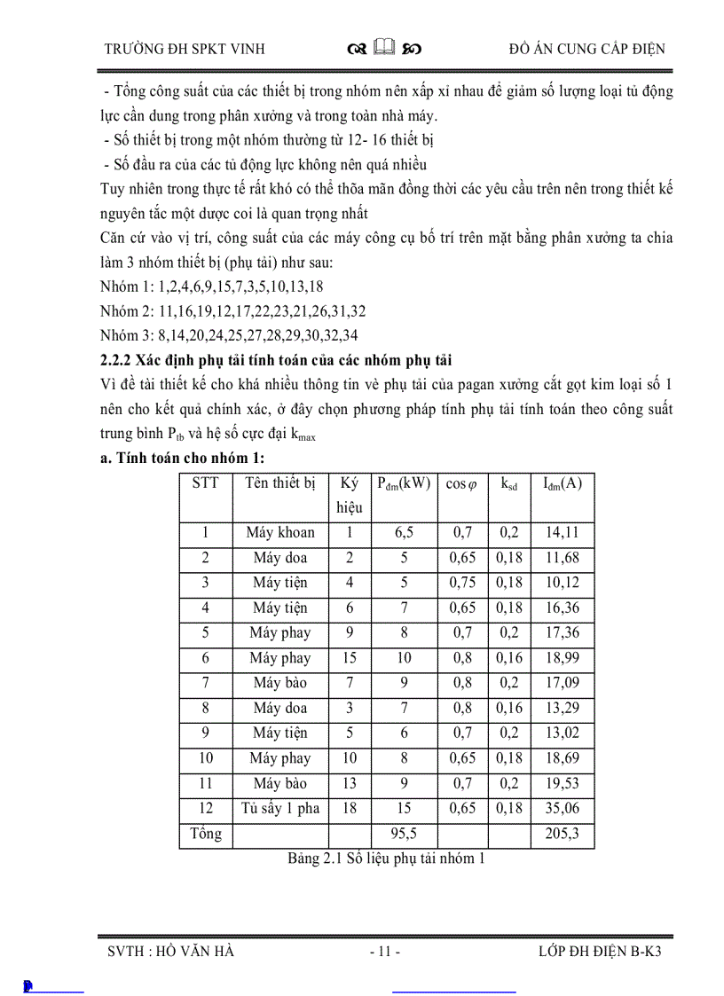image for page Thiết kế hệ thống cung cấp điện cho phân xưởng cắt gọt kim loại số 1 và toàn bộ nhà máy cơ khí Vinh