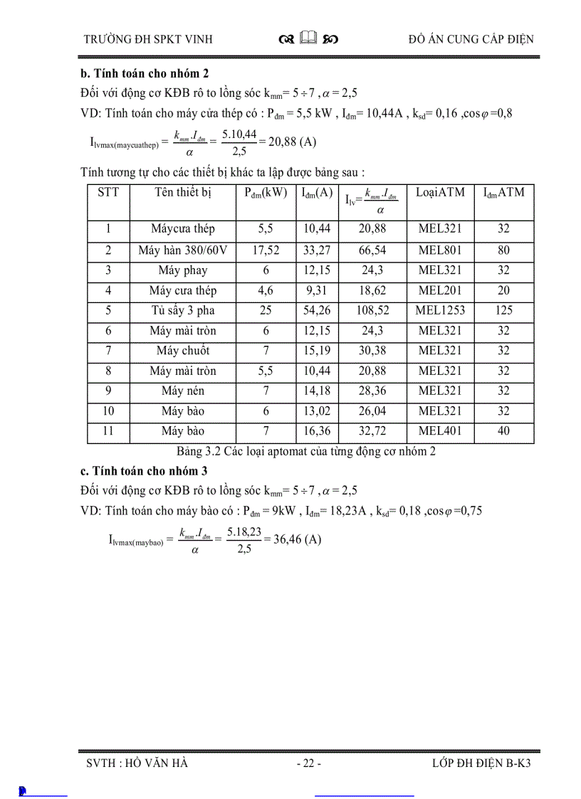 image for page Thiết kế hệ thống cung cấp điện cho phân xưởng cắt gọt kim loại số 1 và toàn bộ nhà máy cơ khí Vinh