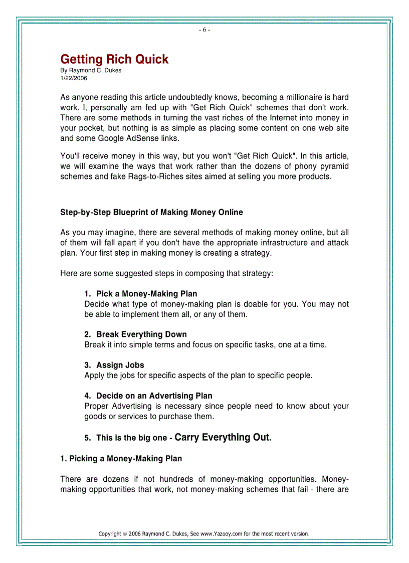 image for page How to Succeed in Online Marketing Sales Because of Proven Techniques by Raymond C Dukes