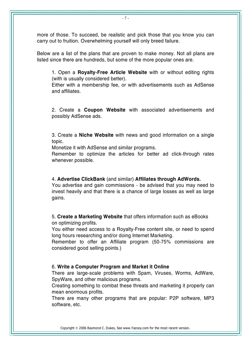 image for page How to Succeed in Online Marketing Sales Because of Proven Techniques by Raymond C Dukes