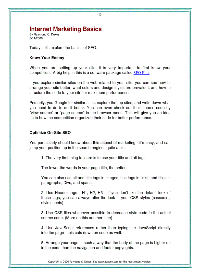 image for page How to Succeed in Online Marketing Sales Because of Proven Techniques by Raymond C Dukes