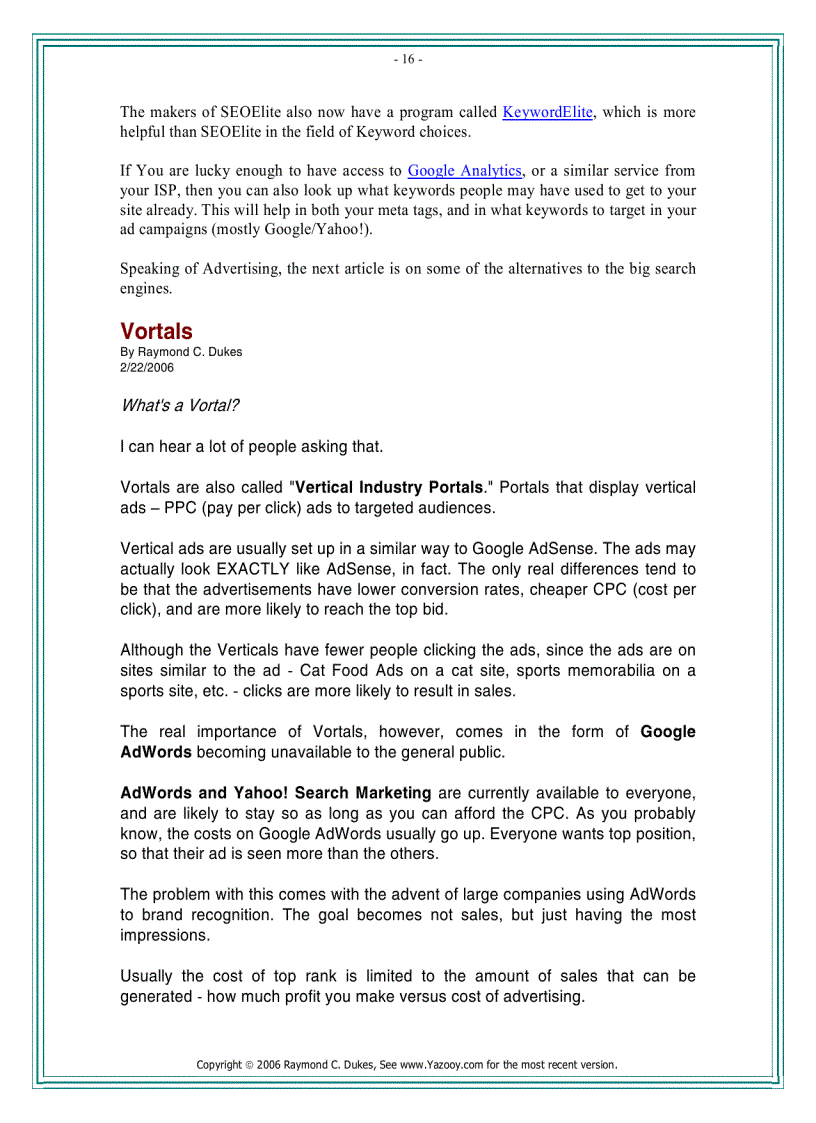 image for page How to Succeed in Online Marketing Sales Because of Proven Techniques by Raymond C Dukes